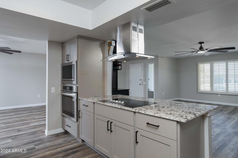 Modern Kitchen with Granite Island