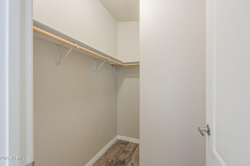 Guest bedroom walk-in closet