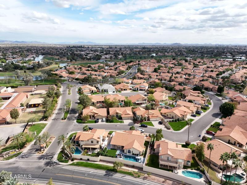 DRONE SHOT OF NEIGHBORHOOD