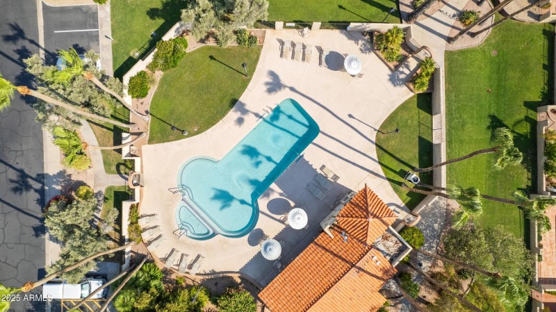Aerial of pool