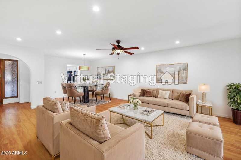 Virtually Staged Living Room