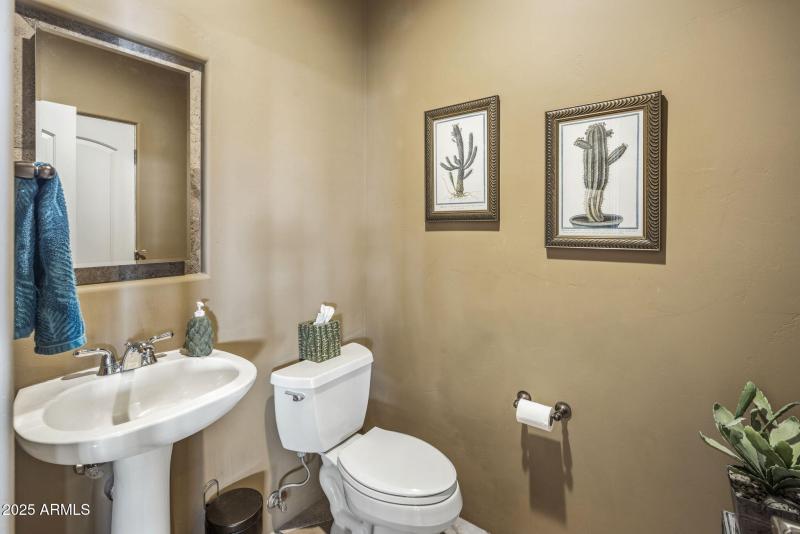 Half bath off great room