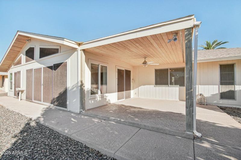 Covered back patio