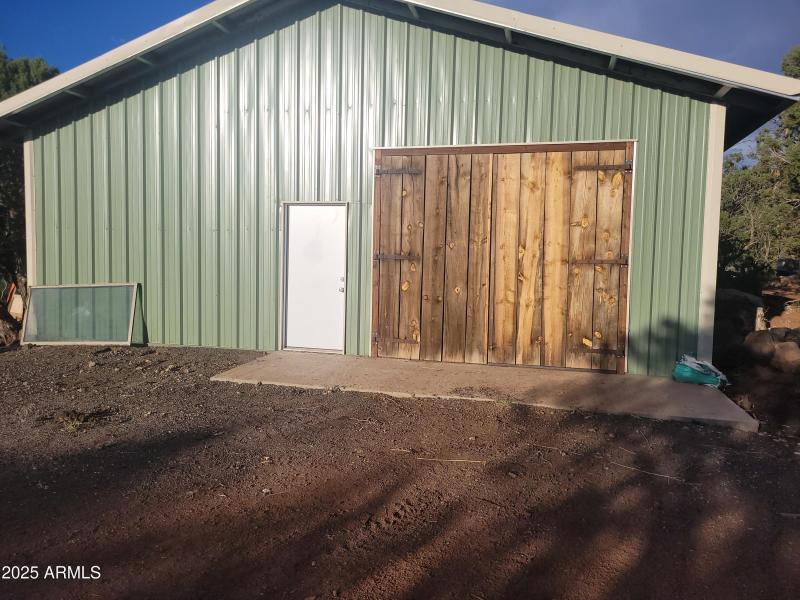 West side of Garage