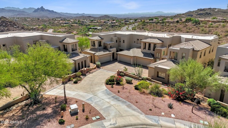 Aerial Of Condo Building Front