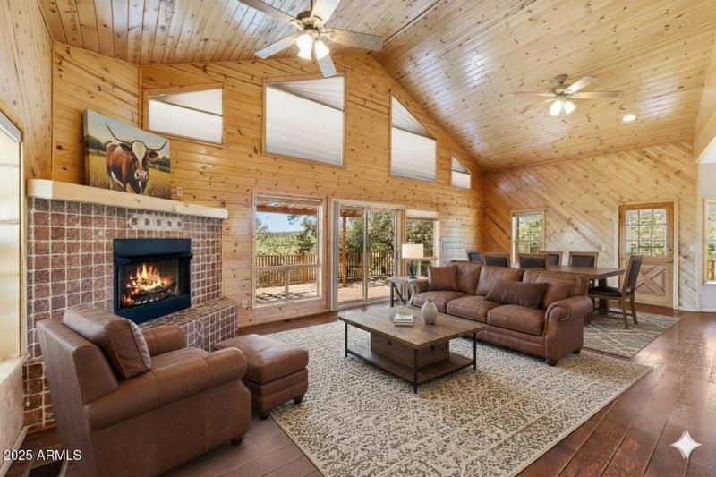 Great room staged