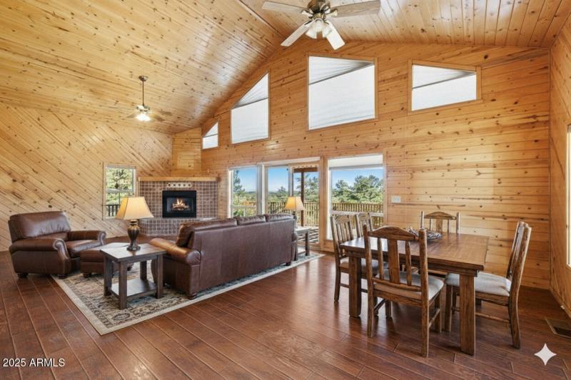 Great room staged