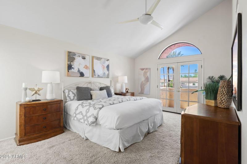 French Doors and Vaulted Ceiling