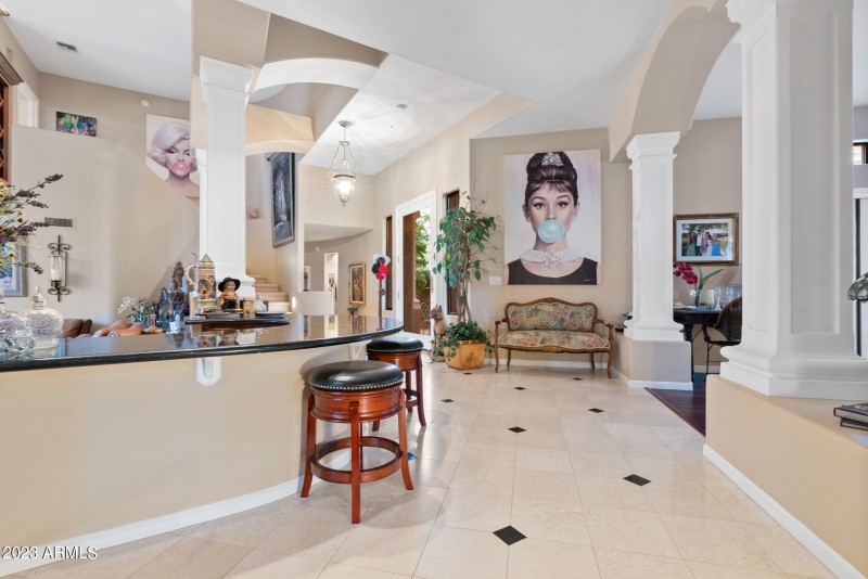 Hall between foyer and dining