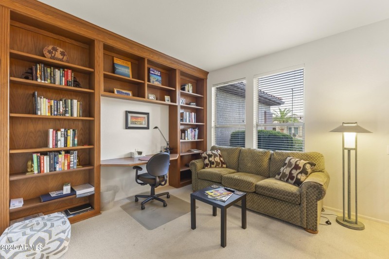 Built-In Bookshelves and Desk