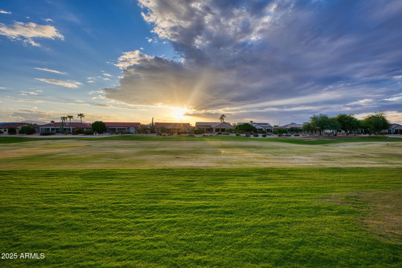 Evening Glow on Golf Course Home