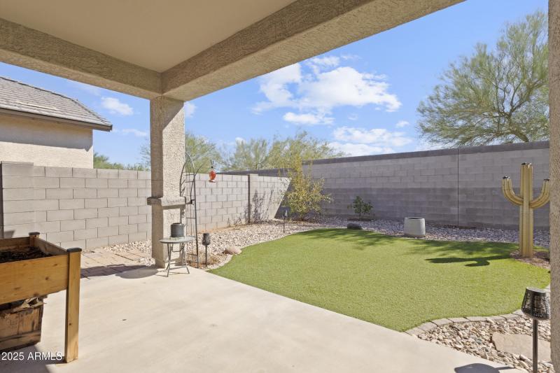Backyard with turf