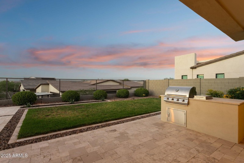 View from covered patio