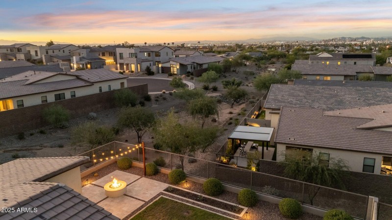 Elevated lot affords city light views