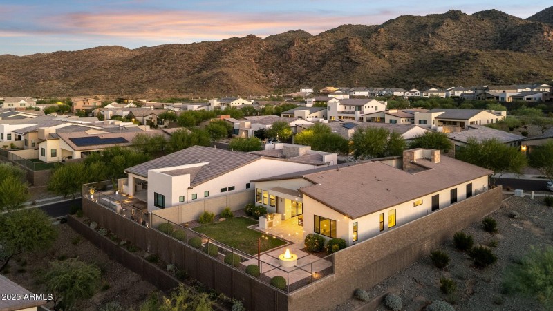 View looking towards rear yard on corner