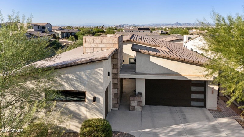 Elevated lot allows for views