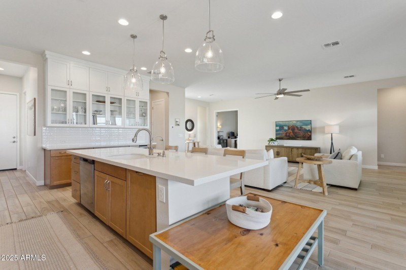 Kitchen island with breakfast bar
