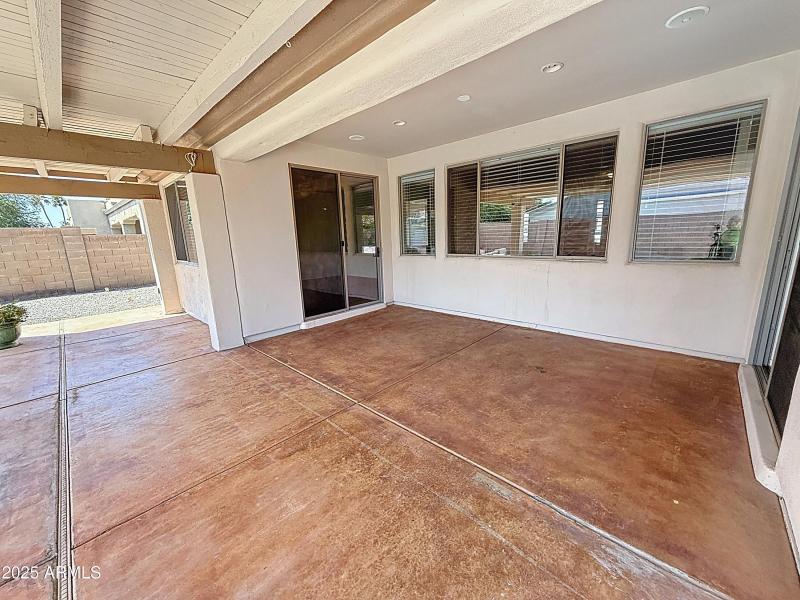 Patio stained concrete