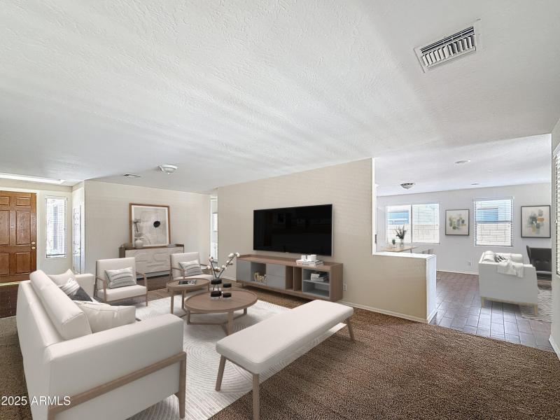 Living room with furniture