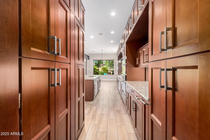 Gorgeous walnut cabinets