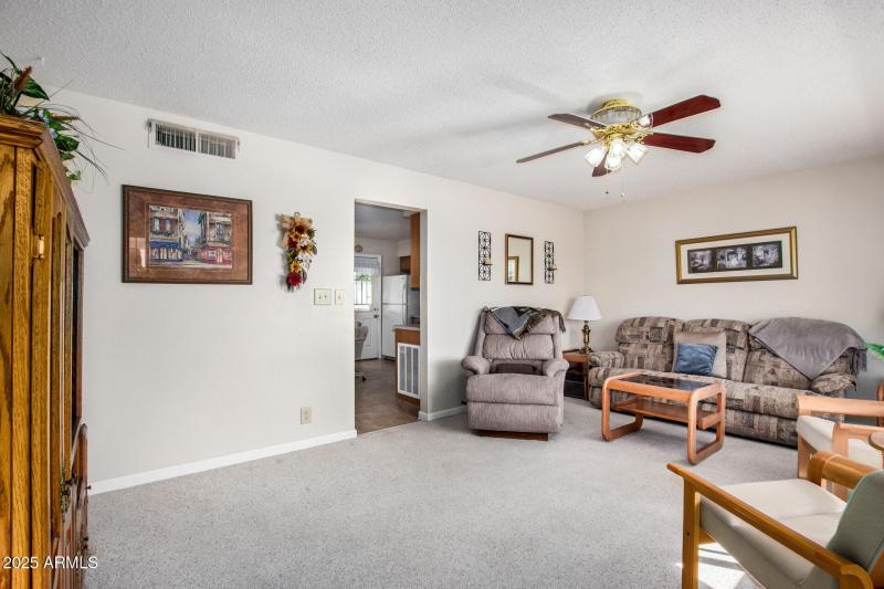 Ceiling fans throughout