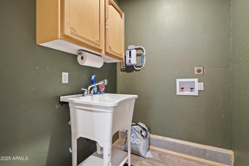 Garage laundry area