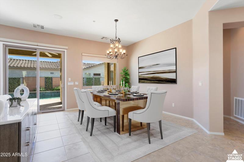 DINING AREA VIRTUALLY STAGED