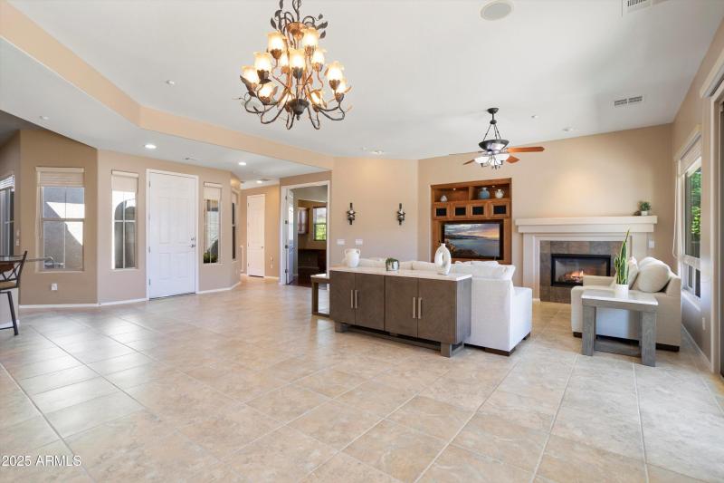 VIEW FROM THE DINING SIDE OF GREAT ROOM