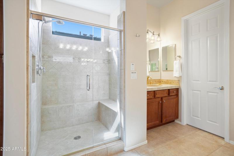 TILED SHOWER & COUNTERTOPS