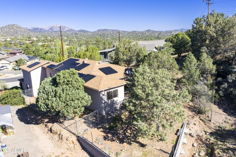 Paid off solar panels hidden in back