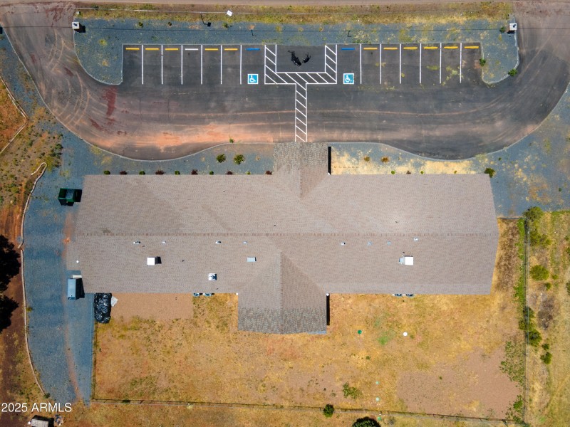 Aerial of Building + Parking Lot