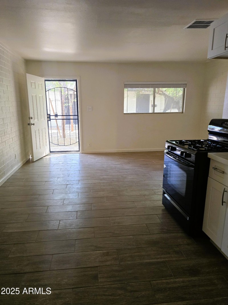 Unit 6 Living Room Kitchen View