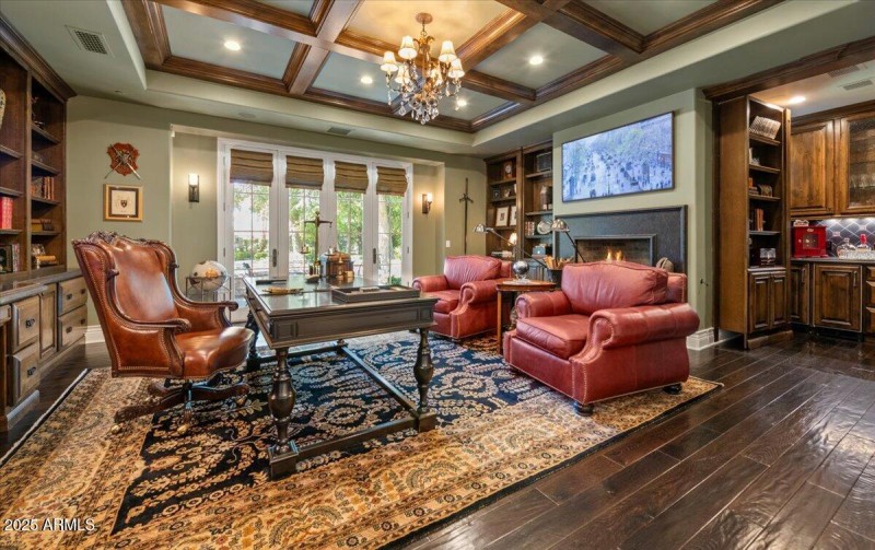 Home Office with Secret Wet Bar