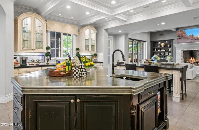 Zinc Clad Kitchen Island