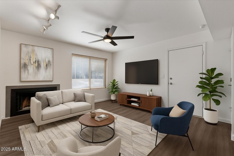 Staged living room