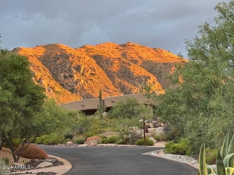 Patio Apache Peak at Sunset