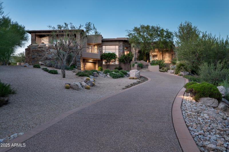 Evening driveway