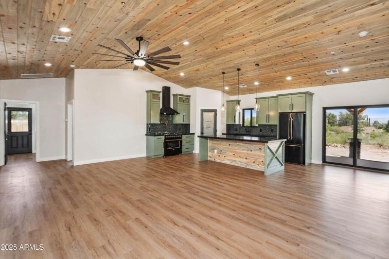Living Room View into Kitchen