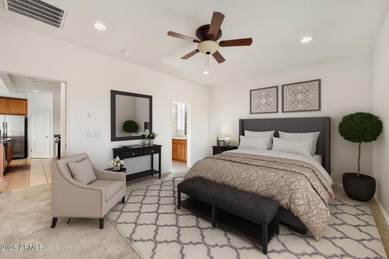 Primary Bedroom Virtually Staged