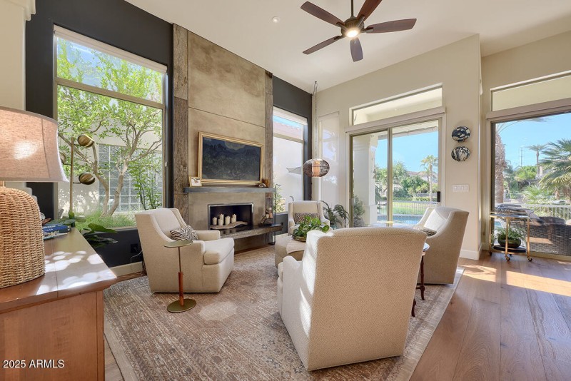 Dramatic Fire Surround and Mantel