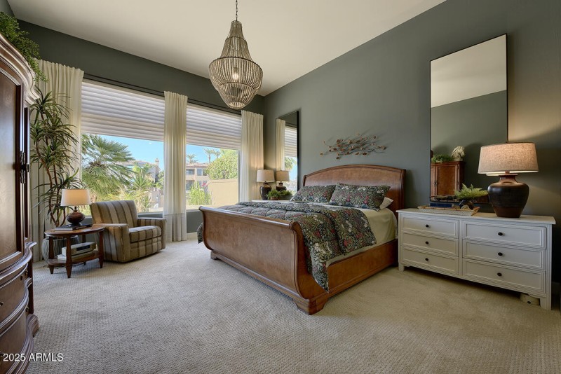 Warm Primary Bedroom w/Lake Views