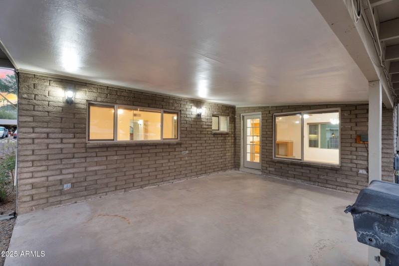 HUGE covered patio!