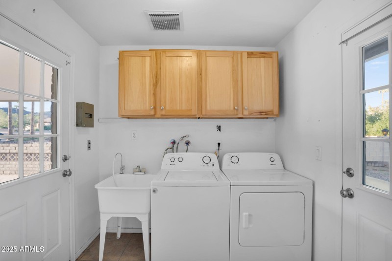 Inside laundry room