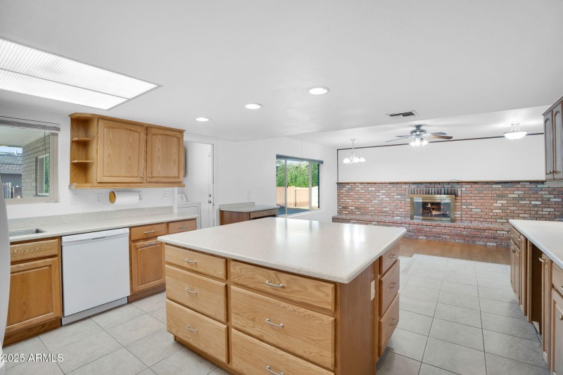 Kitchen open to family room