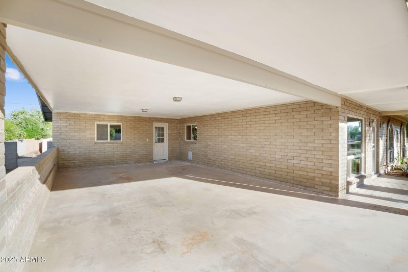 Spacious carport