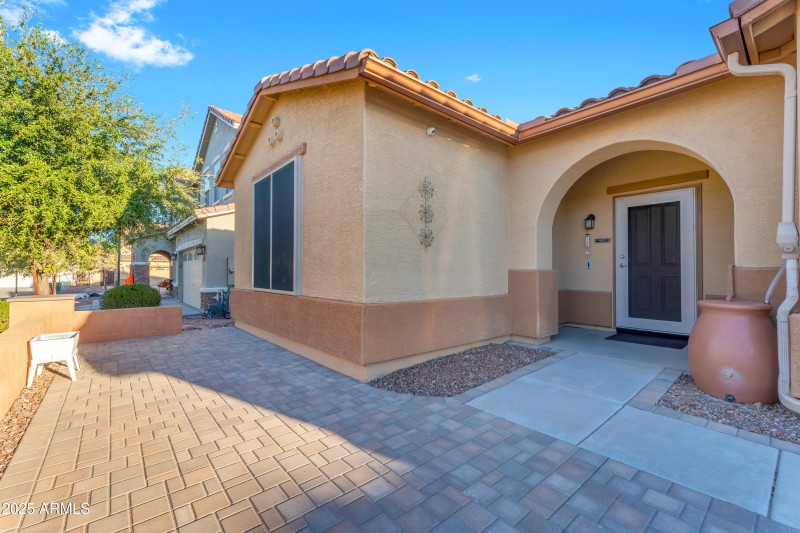 Paved courtyard