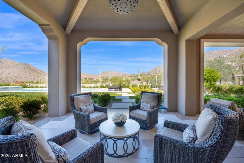 One of 2 Covered patios