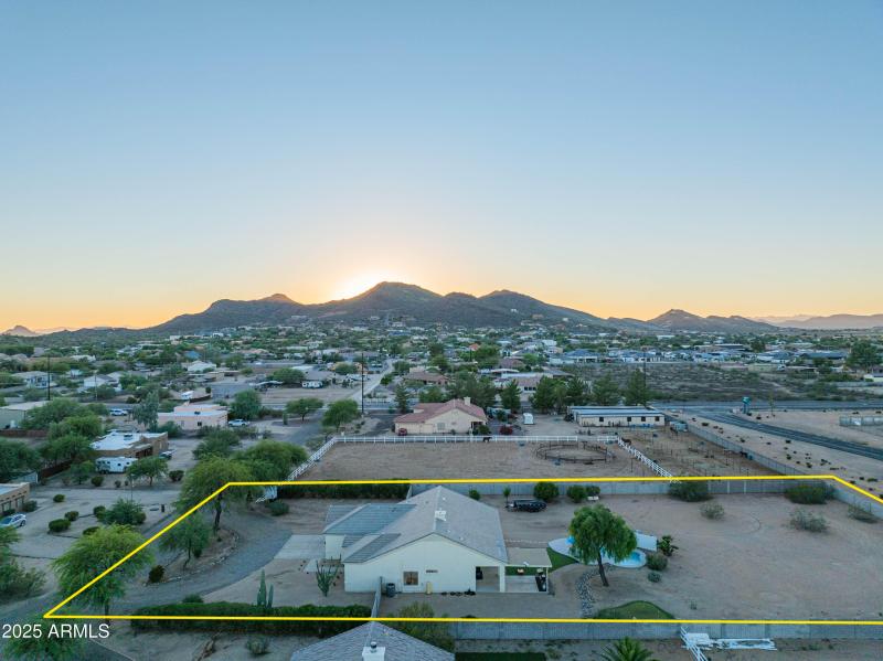 drone mountain/sunset view