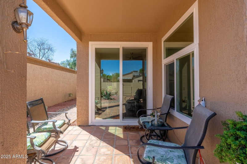Covered back patio