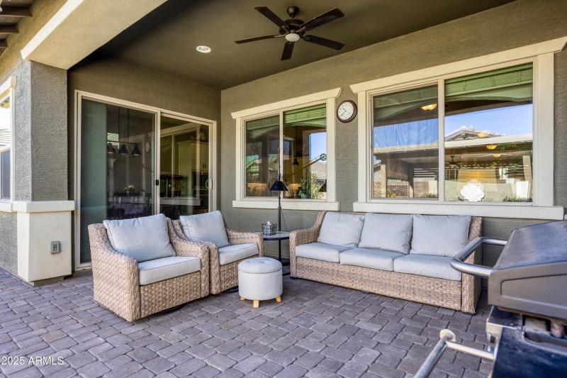 Back Patio with Ceiling Fans